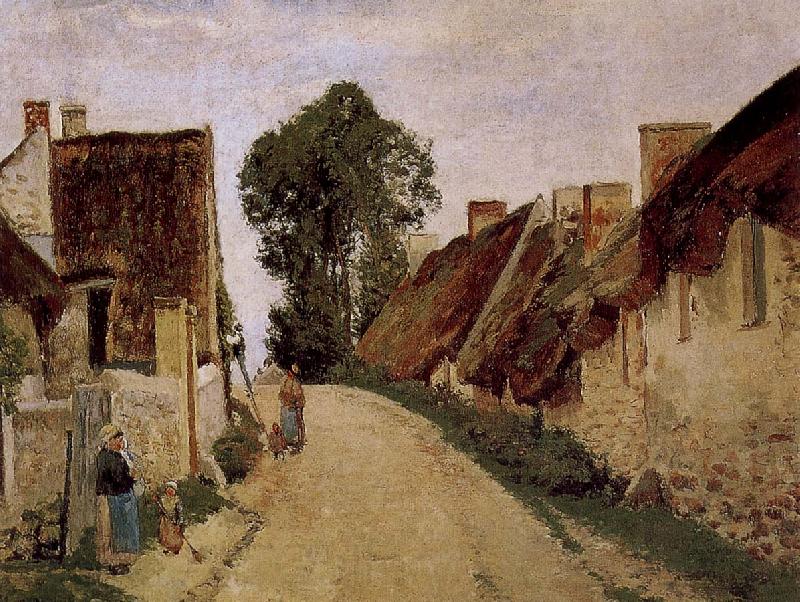 Camille Pissarro Overton village cul-de sac France oil painting art